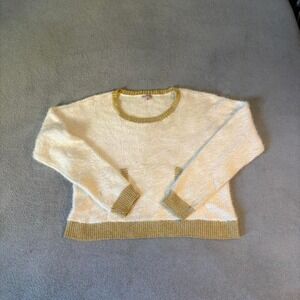 Y2K Juicy COUTOURE White and gold sparkly‎ sweater